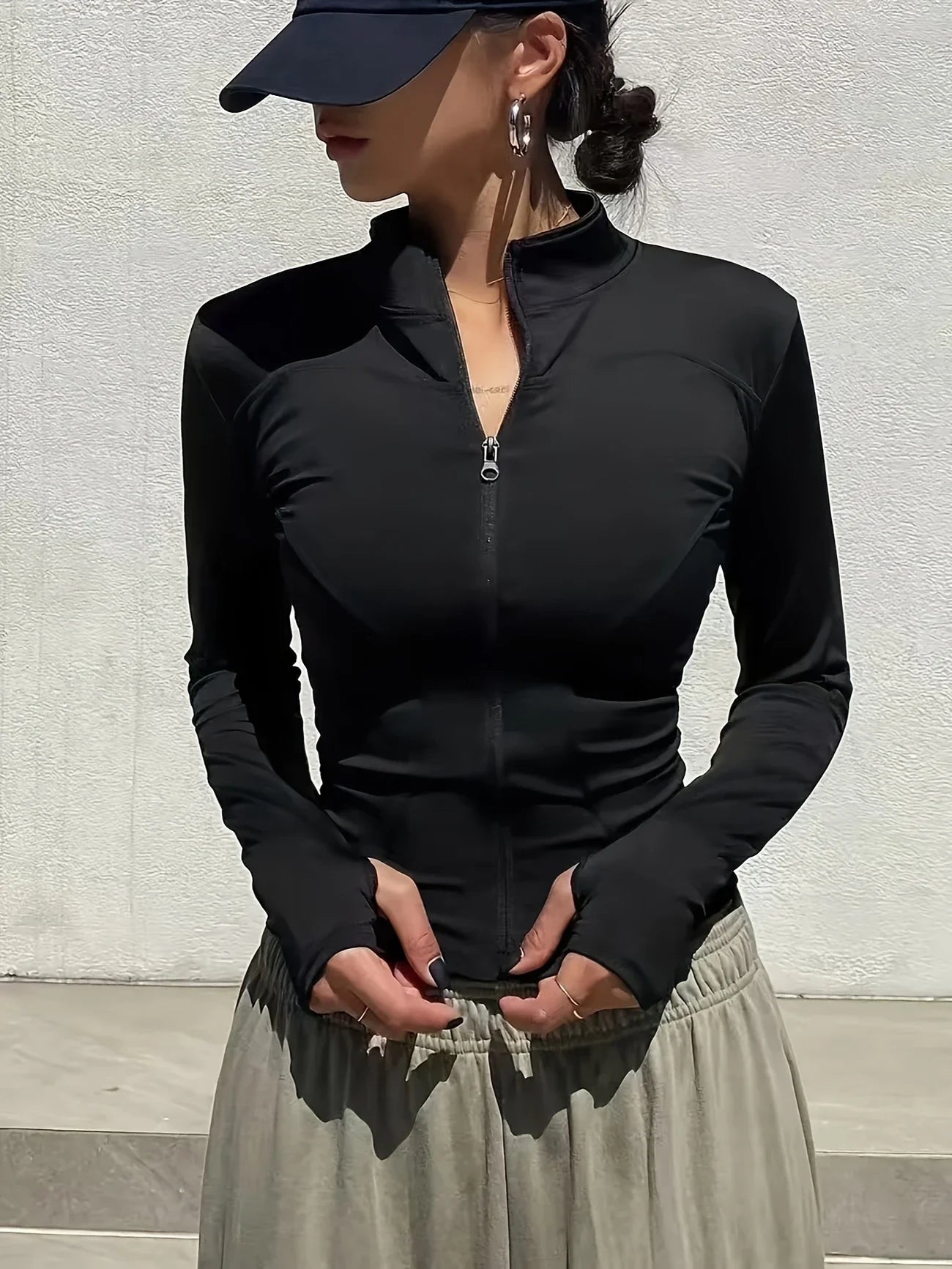 AYSOSE MotionEase™ SculptFit Zip Jacket – Women’s Quick-Dry Running & Pilates Layer