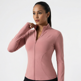 AYSOSE MotionEase™ SculptFit Zip Jacket – Women’s Quick-Dry Running & Pilates Layer