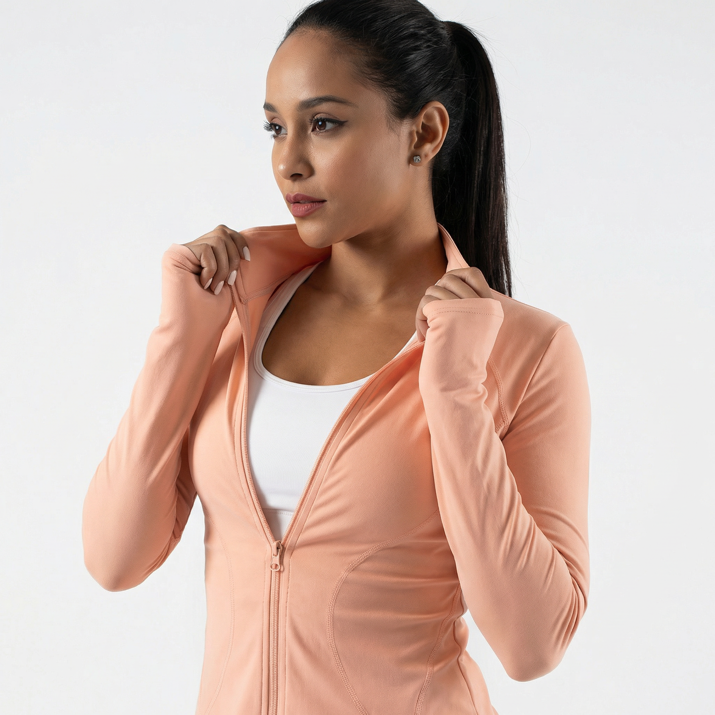AYSOSE MotionEase™ SculptFit Zip Jacket – Women’s Quick-Dry Running & Pilates Layer