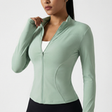 AYSOSE MotionEase™ SculptFit Zip Jacket – Women’s Quick-Dry Running & Pilates Layer